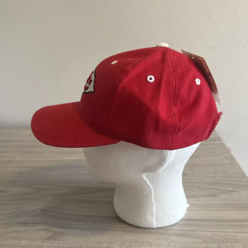 Vintage Logo Athletic Kids Adjustable‎ Hat Red Kansas City Chiefs NFL NWT